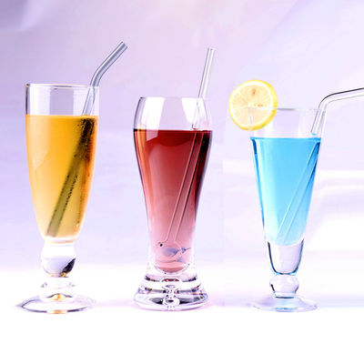 Panas tahan minum borosilikat kaca jerami ramah lingkungan