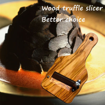 Makanan Kelas Keju Truffle Cutter Pengupas Dengan Tangkai Kayu Rosewood