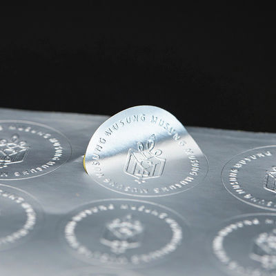 Waterproof Embossing CMYK 3D Logo Label Sticker Untuk Kosmetik