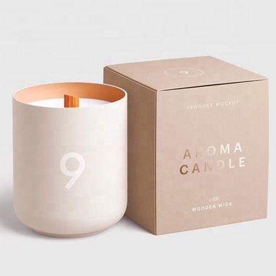 Emas Perak Foil Embossing Up Cardboard Candle Box 4c Pencetakan