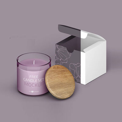 Emas Perak Foil Embossing Up Cardboard Candle Box 4c Pencetakan