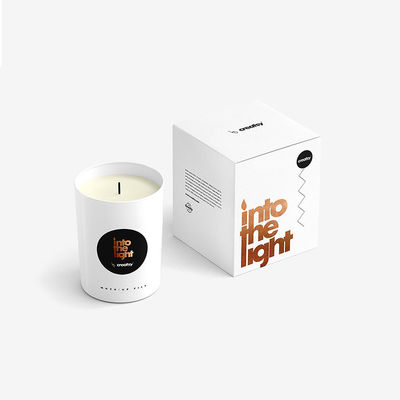 Emas Perak Foil Embossing Up Cardboard Candle Box 4c Pencetakan