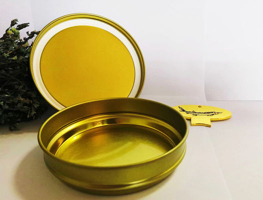 125g Bulat Vakuum Kosong Kaleng Kaviar Dengan Bahan Tinplate 0,28mm