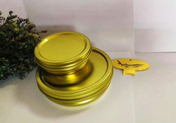 125g Bulat Vakuum Kosong Kaleng Kaviar Dengan Bahan Tinplate 0,28mm